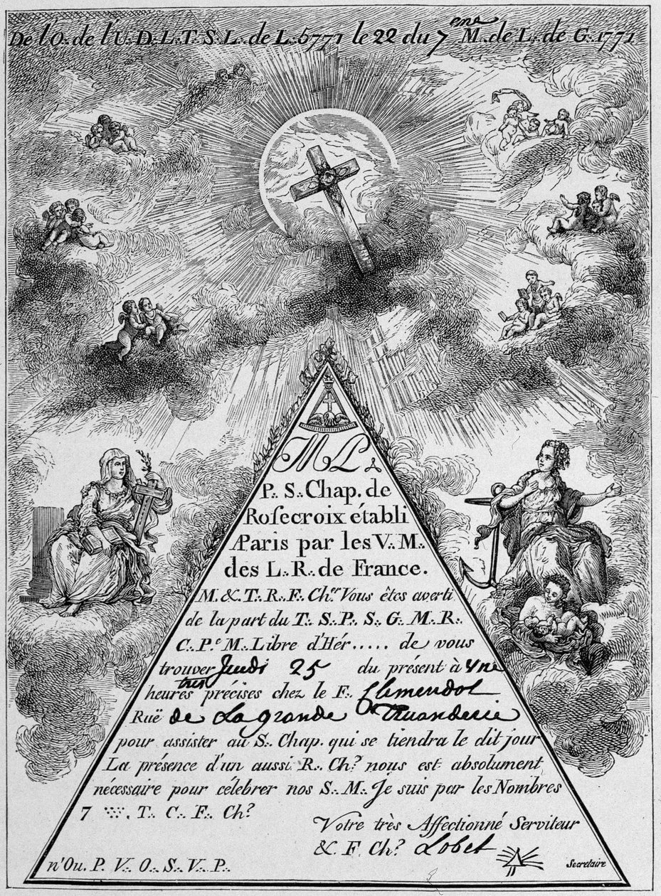 Einberufung eines Rosenkreuzers (Faksimile) - Frankreich von Unknown artist
