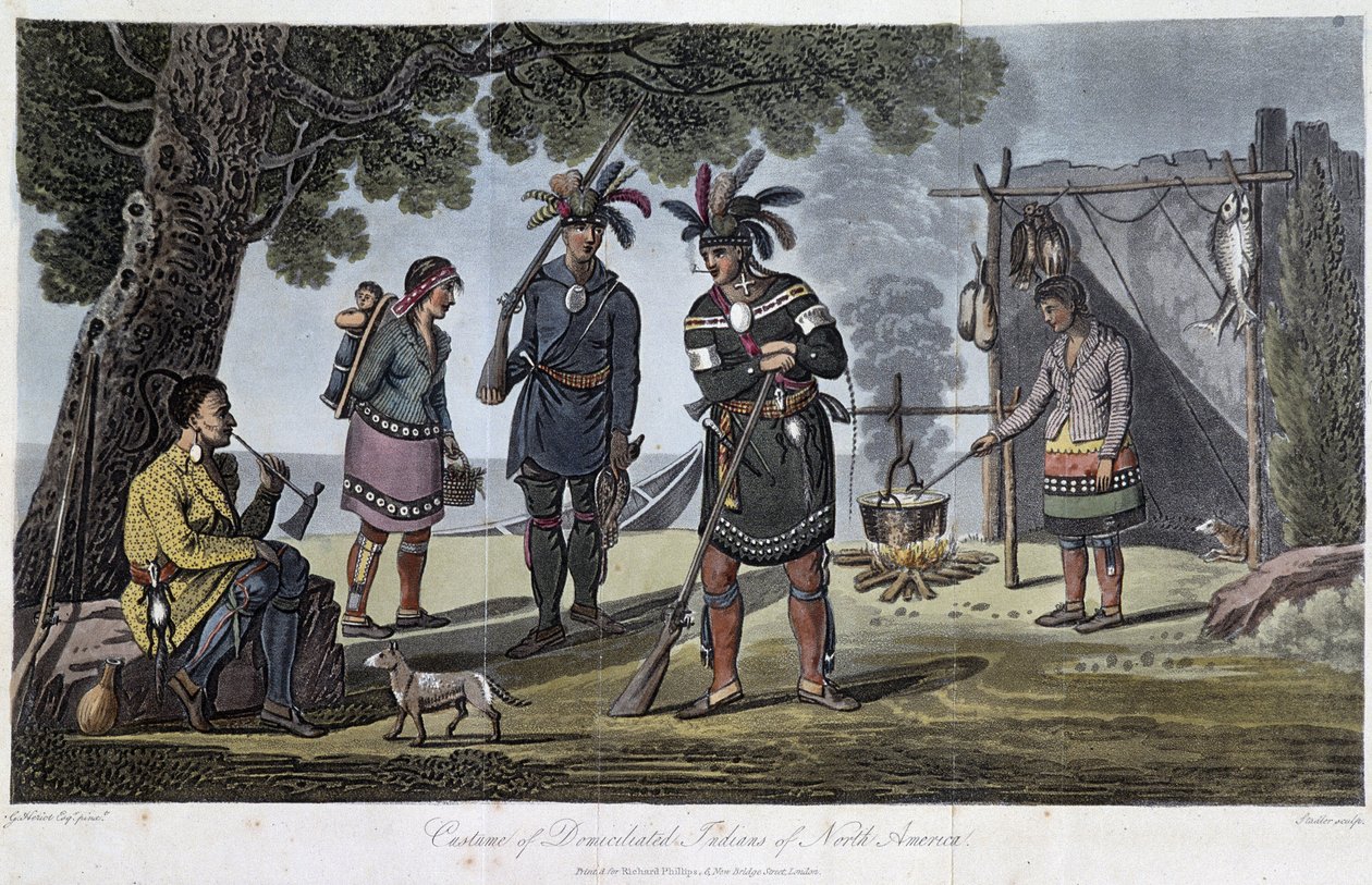 Kostüme der sesshaften Indianer Nordamerikas, von Heriot, George (1766-1844) von Unknown artist