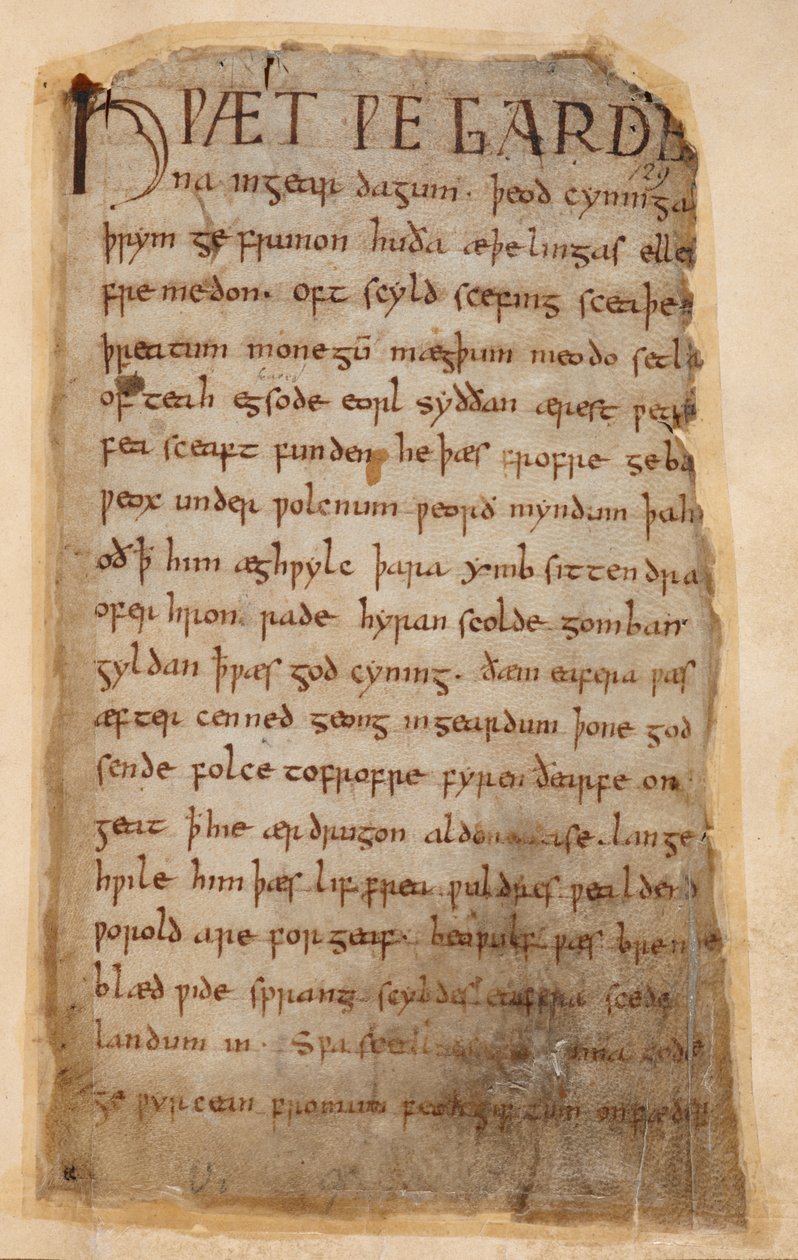 Cotton Vitellius A.XV..132 Der Anfang von Beowulf von Unknown artist
