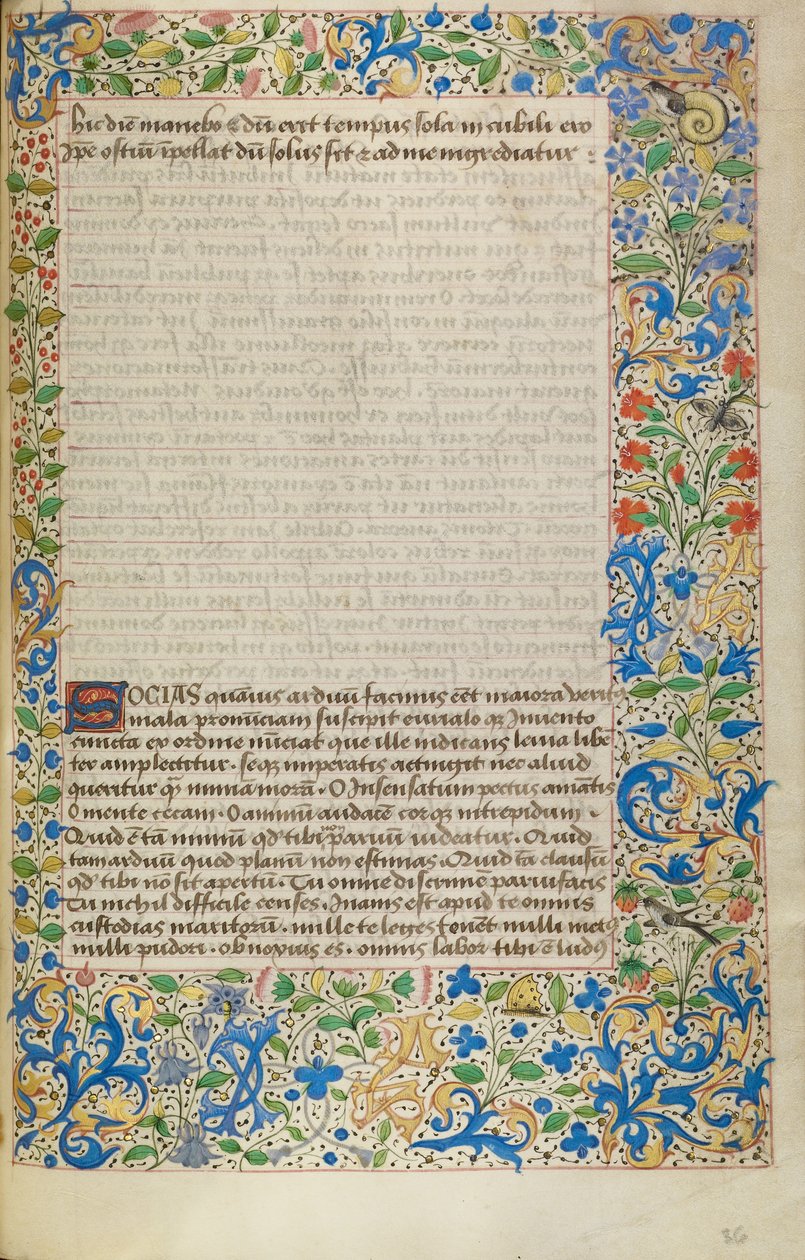 Dekorierte Textseite von Unknown artist
