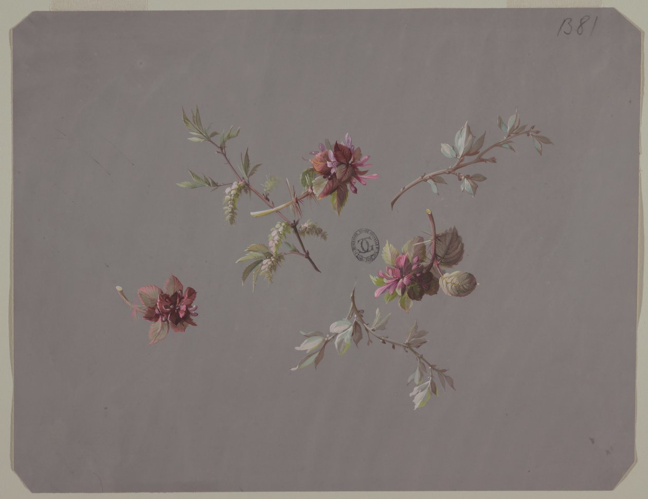 Design für Tapeten und Textilien: Blumen von Unknown artist