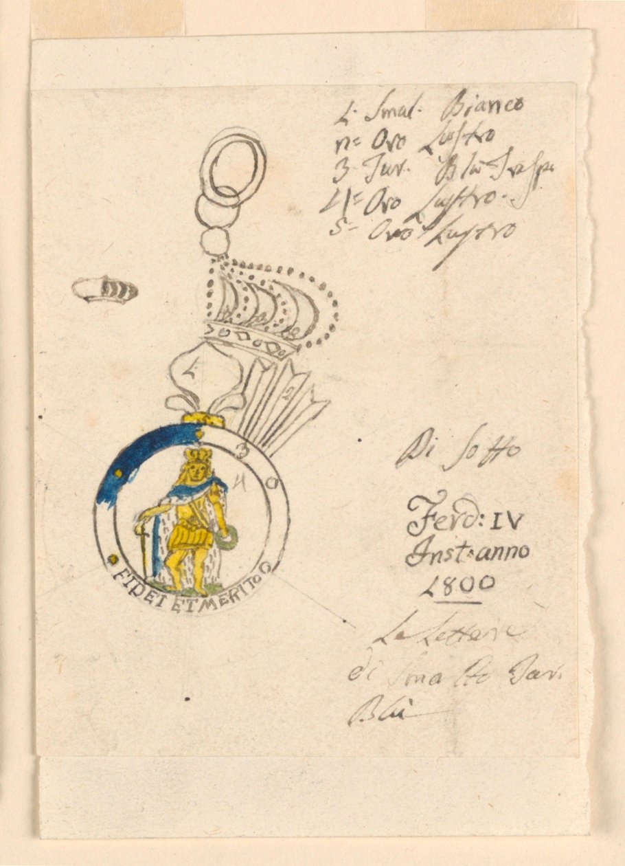 Entwurf für ein Abzeichen des sizilianischen Militärordens von Unknown artist