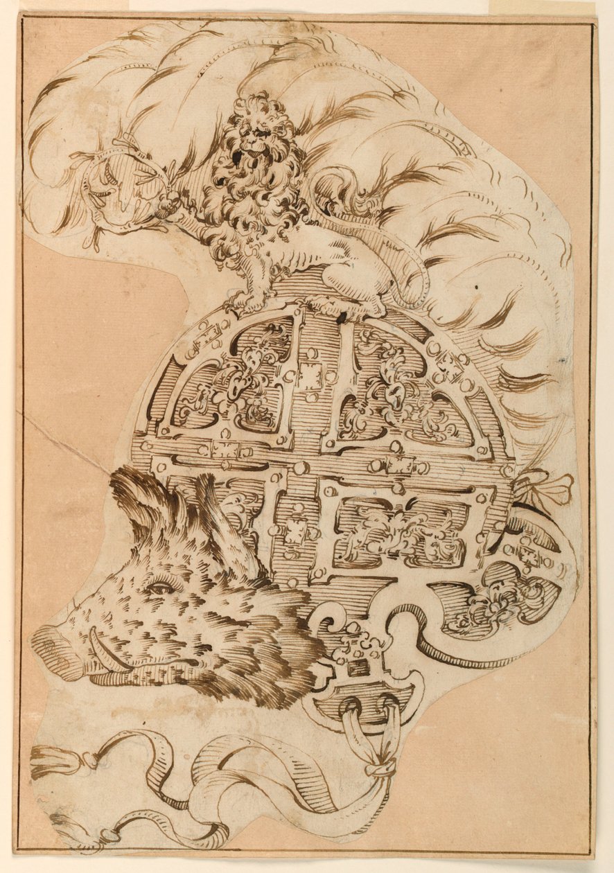Entwurf für einen dekorativen Burgonet von Unknown artist
