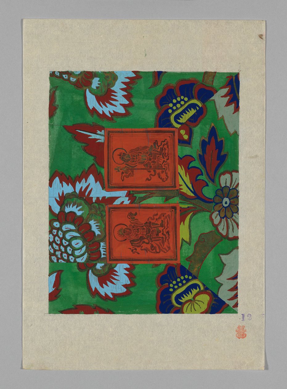 Design auf Papier von Unknown artist