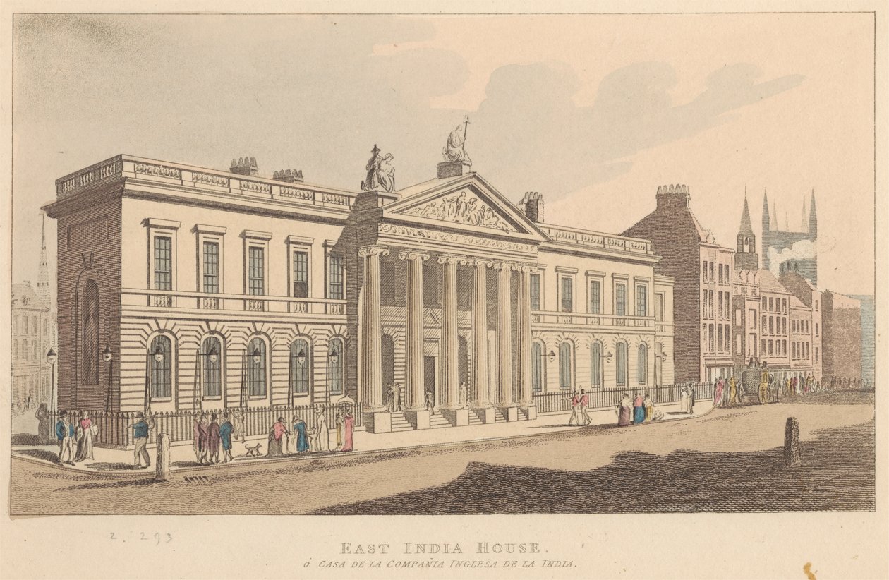 East India House, o Casa de la Compania Inglesa de la India von Unknown artist