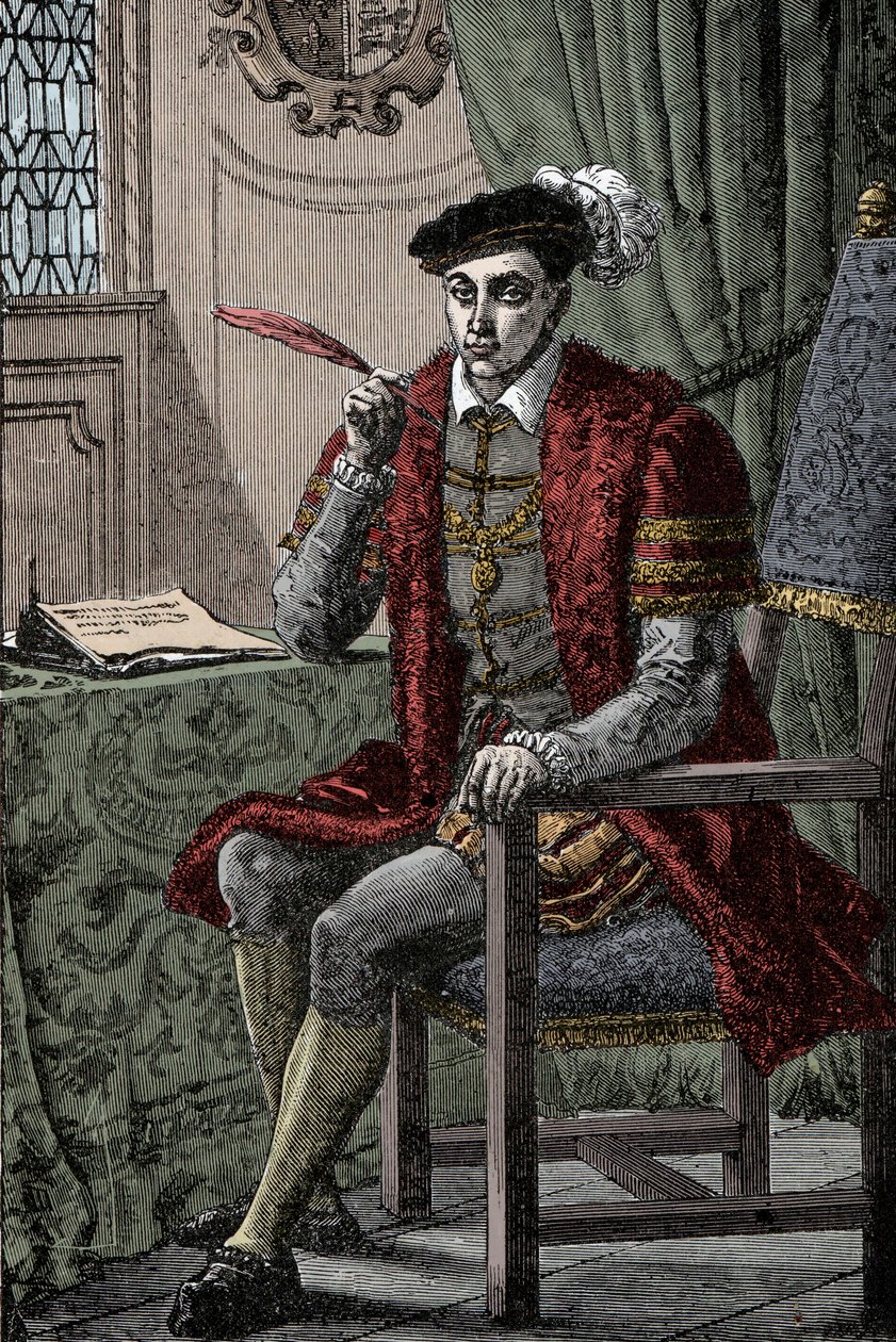 Eduard VI. schreibt sein Tagebuch von Unknown artist