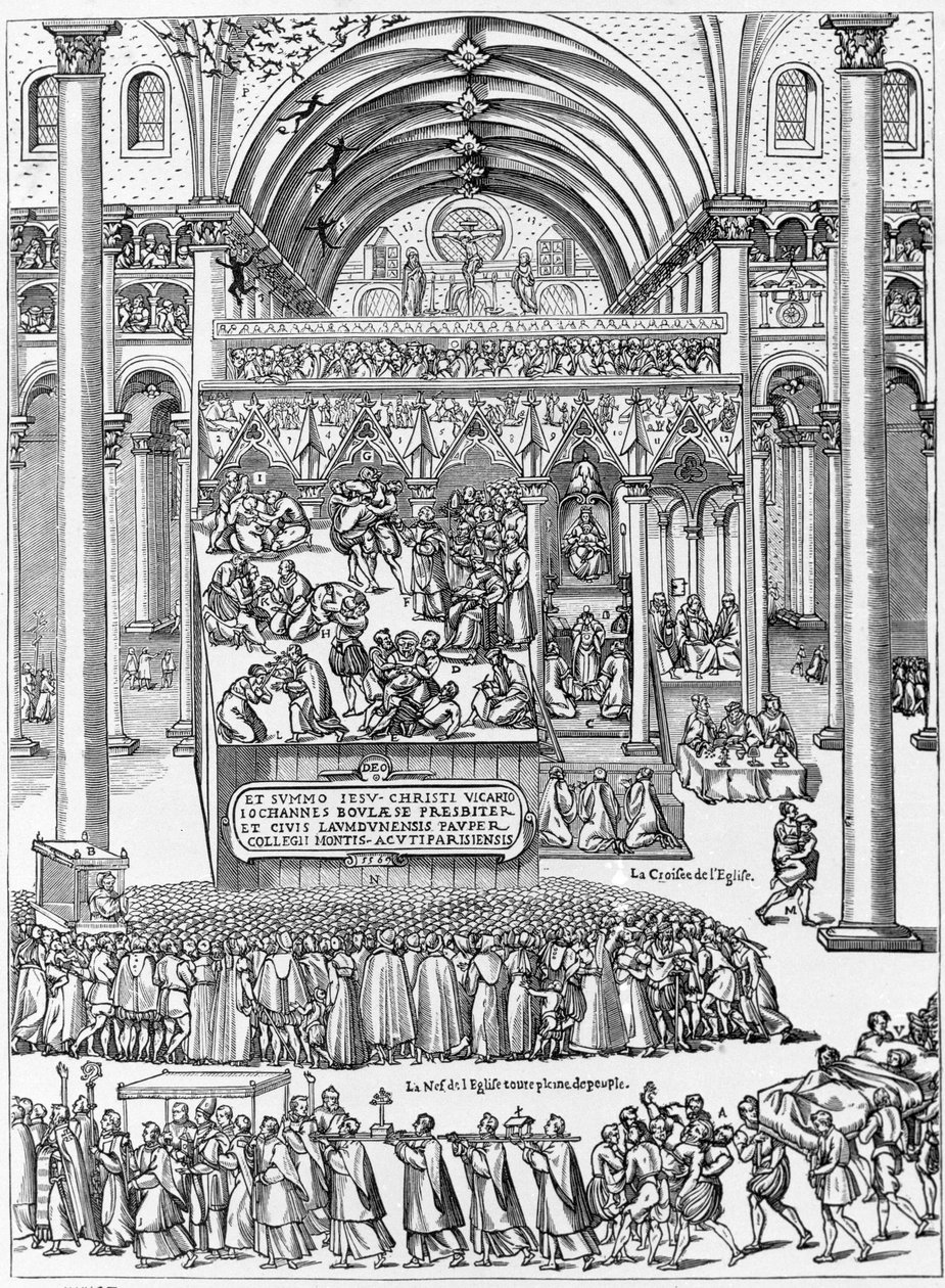Exorzismus einer besessenen Frau in der Kirche Unserer Lieben Frau von Laon, 8. Februar von Unknown artist