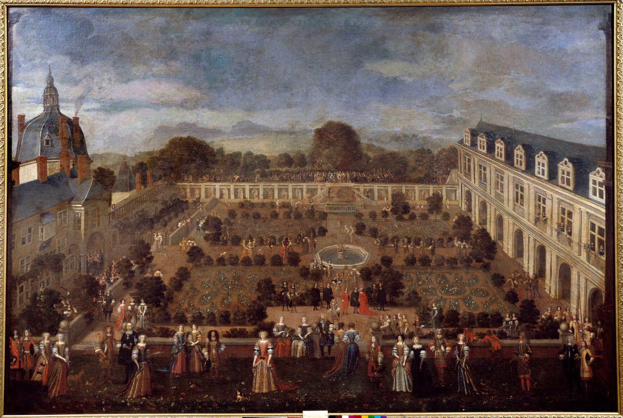 Fest im Herzogspalast 1673 für den Aufenthalt von König Ludwig XIV. und seinem Hof. Anonymes Gemälde von Unknown artist