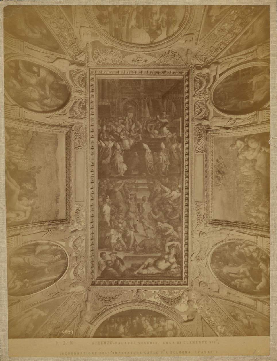 Florenz - Palazzo Vecchio. Saal von Clemens VII, Krönung von Kaiser Karl V von Unknown artist