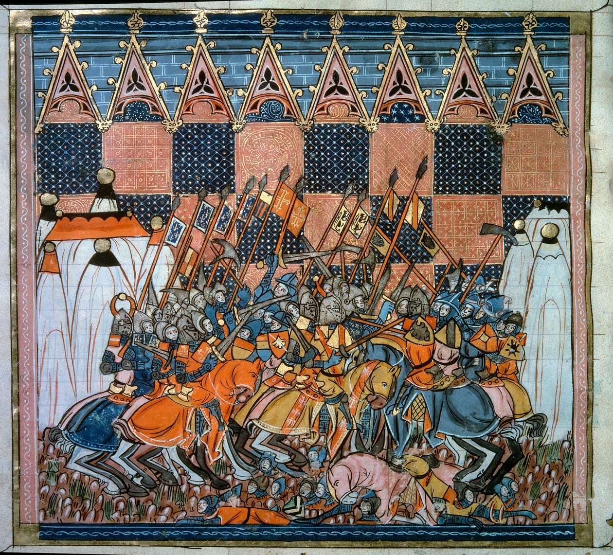 Erster Kreuzzug: Die Belagerung und Eroberung Jerusalems durch die Kreuzfahrer unter der Führung von Godefroy de Bouillon im Jahr 1099 von Unknown artist