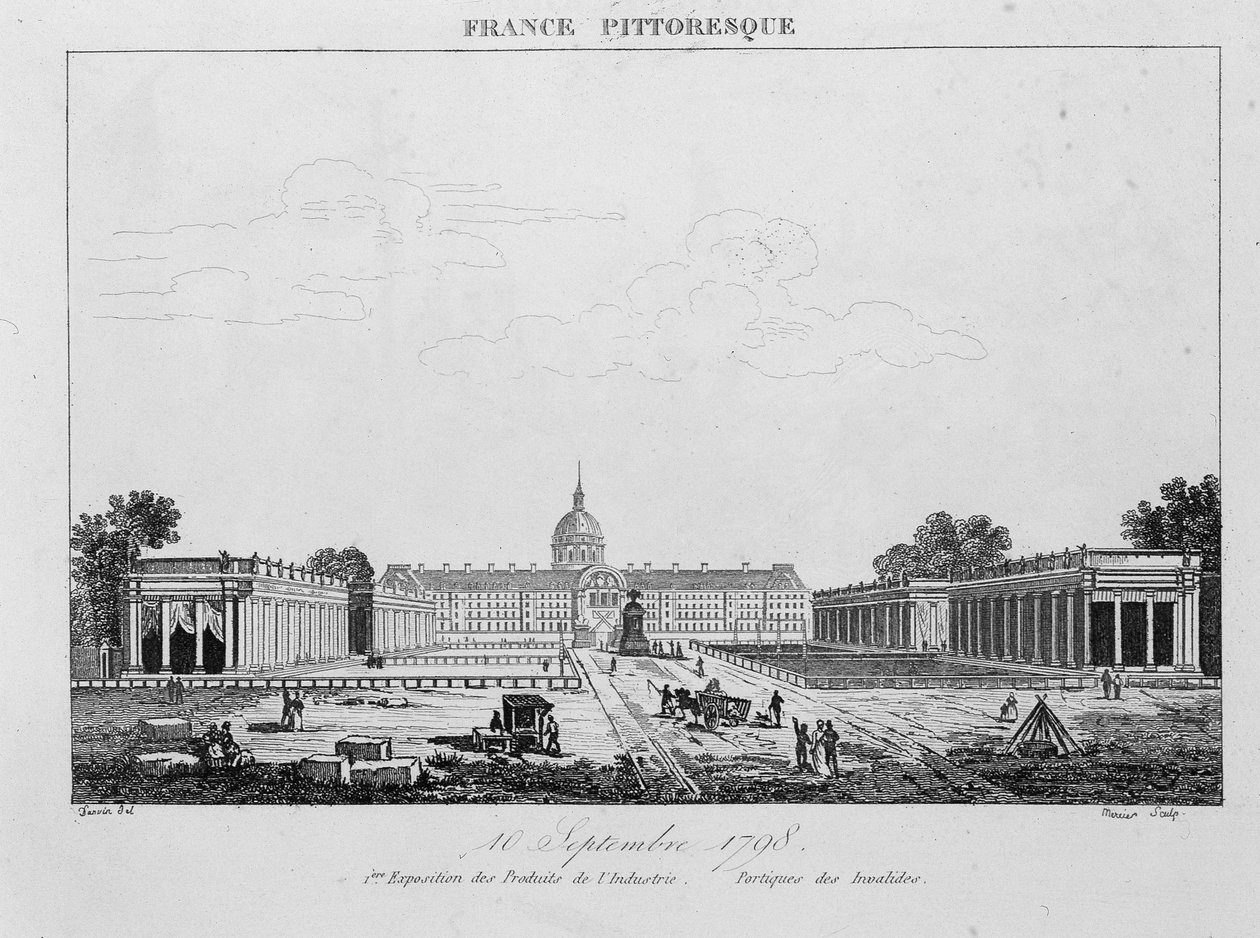 Erste Ausstellung von Industrieprodukten: Portique des Invalides, 10. September von Unknown artist