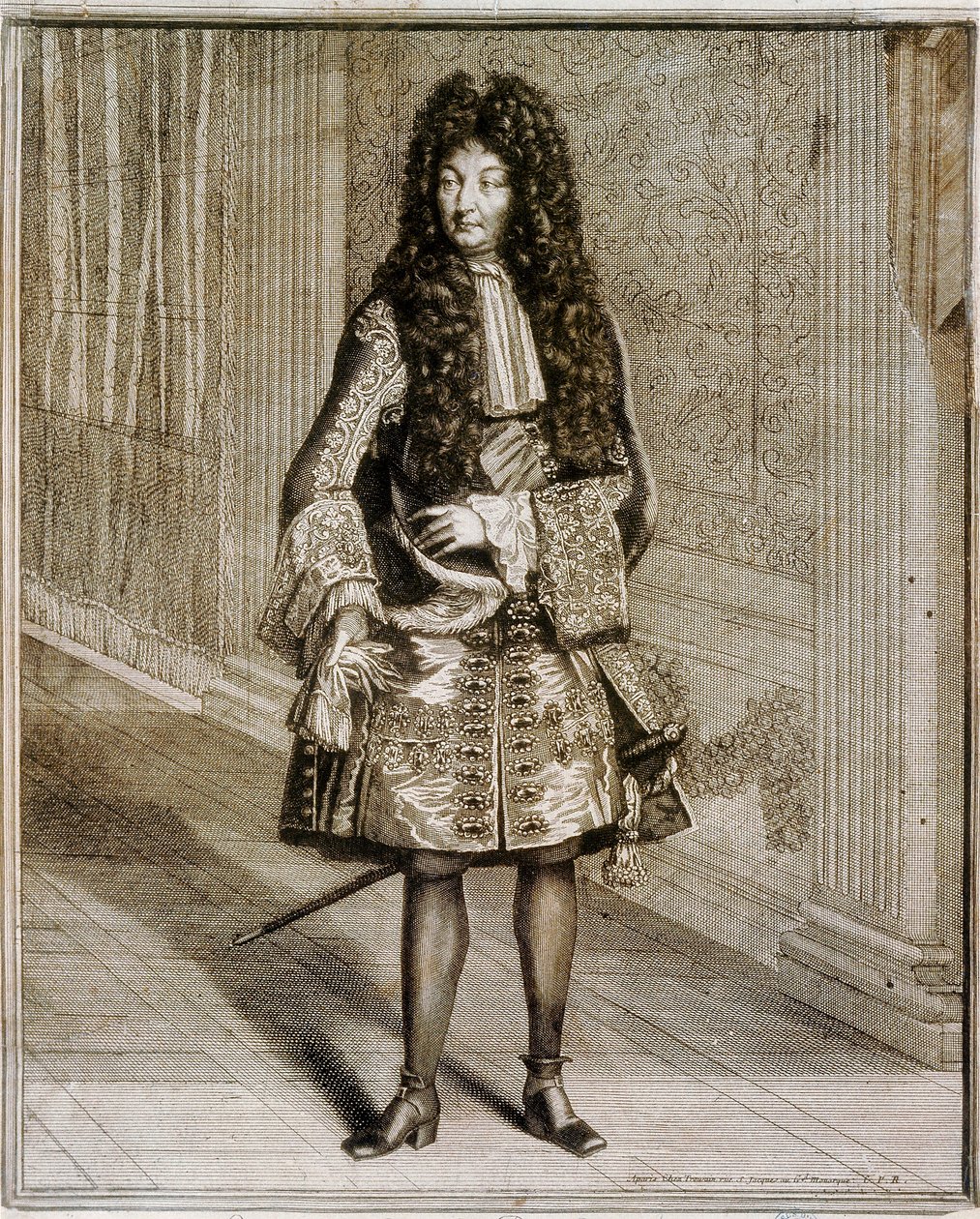 Fußporträt von König Ludwig XIV., bekannt als der Sonnenkönig (1638-1715) von Unknown artist