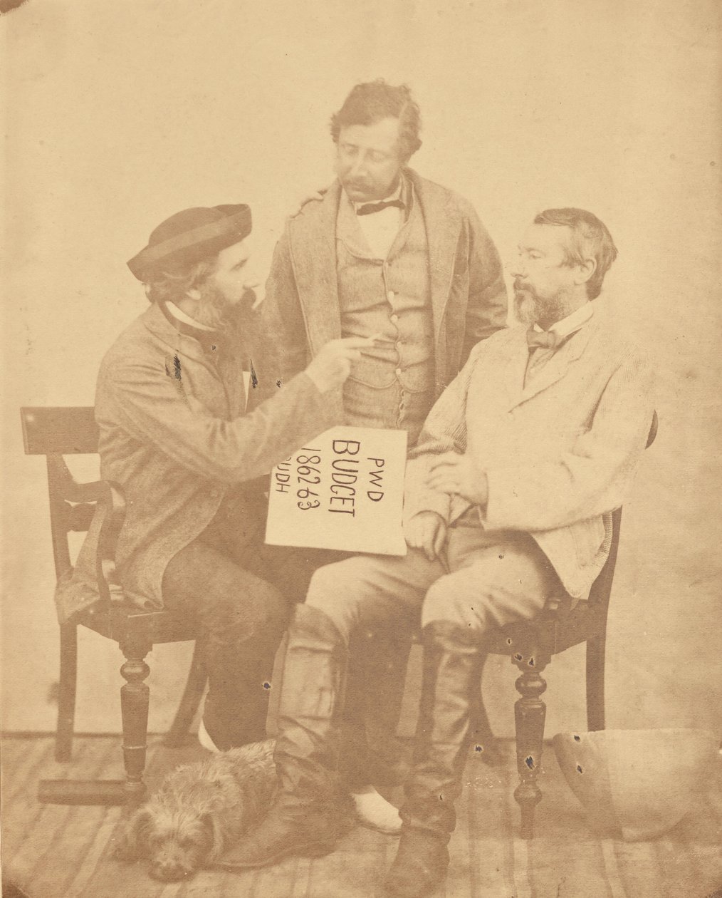 Gruppenporträt von drei Männern, Indien von Unknown artist