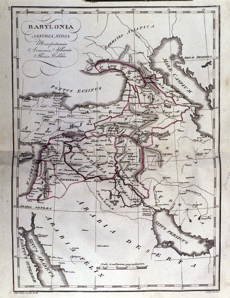 Historischer Atlas von Mesopotamien. Babylonien, Syrien und Assyrien. Ende des 18. Jahrhunderts von Unknown artist