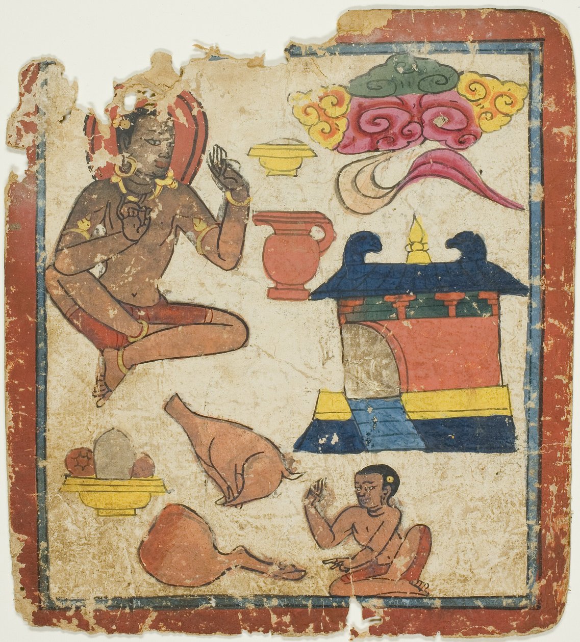 Bild aus einem Satz von Initiationskarten (Tsakali) von Unknown artist