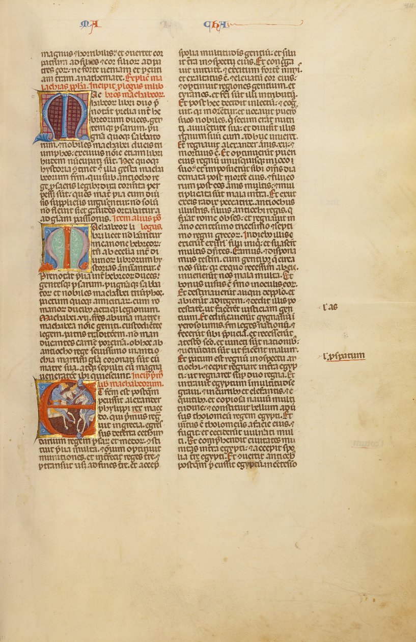 Initial E: Zwei kämpfende Ritter von Unknown artist