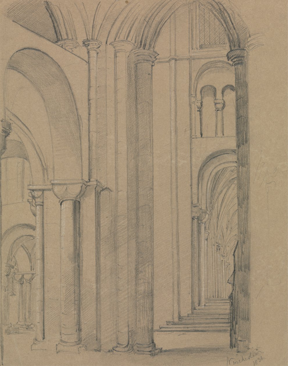 Innenraum der Kathedrale von Winchester von Unknown artist
