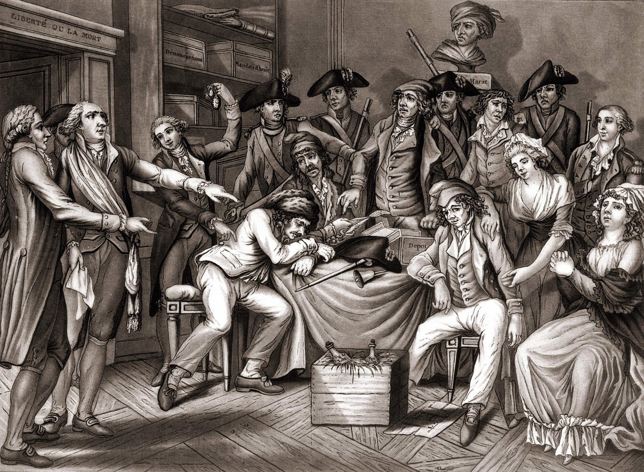 Innenraum des Revolutionären Komitees. ca. 1794 von Unknown artist