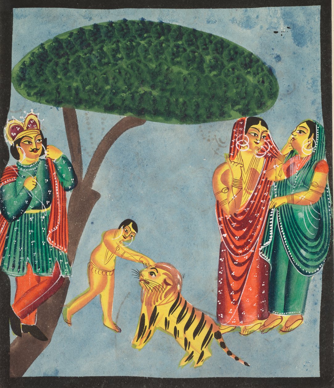 Jatayu (Ramas mythischer Vogel) hindert Ravanans Streitwagen und versucht die Entführung von Sita zu verhindern von Unknown artist