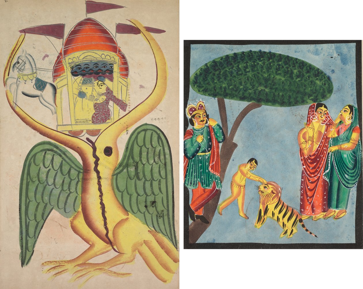 Jatayu hindert Ravanans Streitwagen und versucht die Entführung von Sita zu verhindern von Unknown artist
