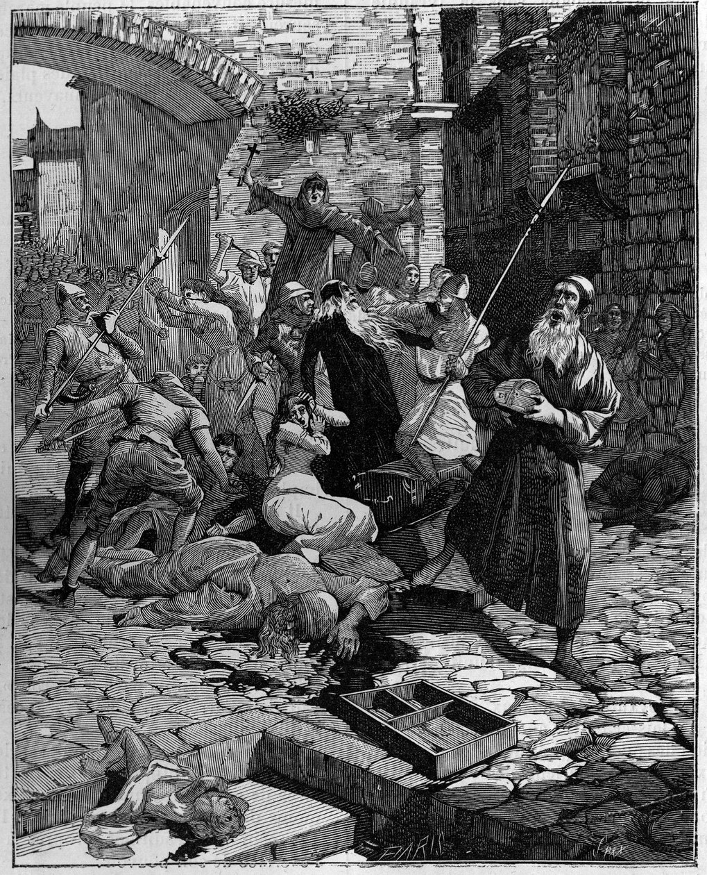 Juden, die im 13. Jahrhundert ihres Eigentums beraubt und aus Frankreich vertrieben wurden. von Unknown artist
