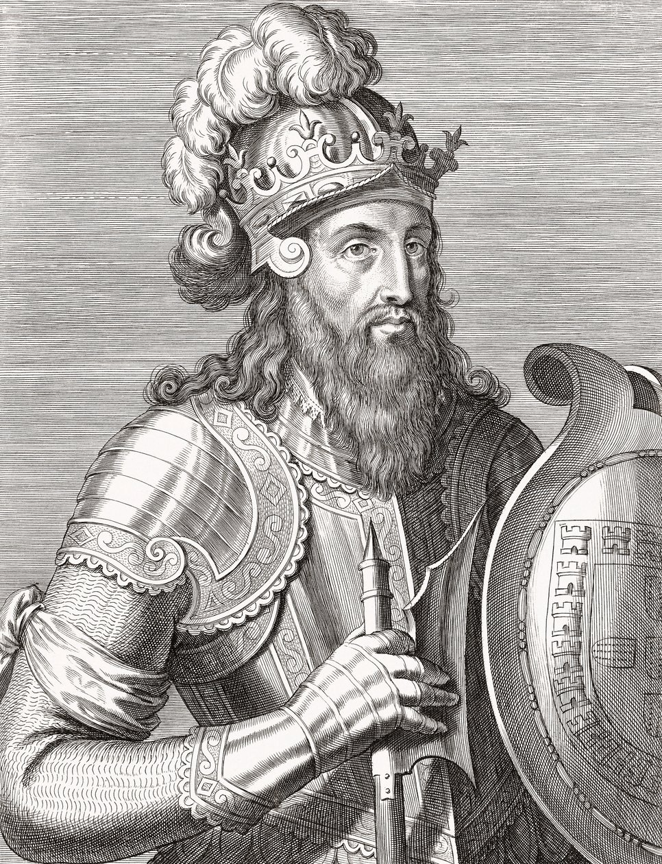 König Afonso III. von Portugal. Porträt. von Unknown artist