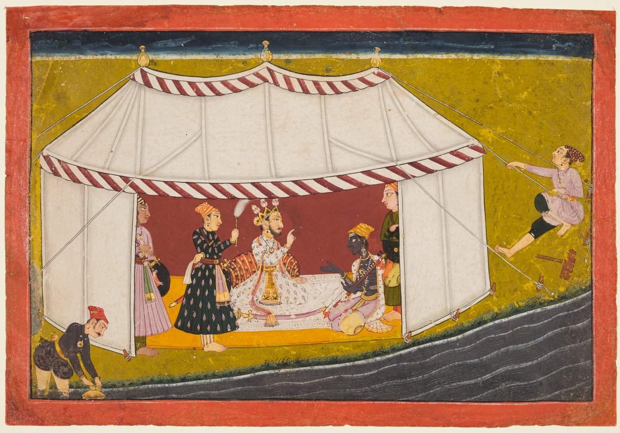 König Bikramaditya ruft Madhava, aus einer Madhavanala Kamakandala von Unknown artist