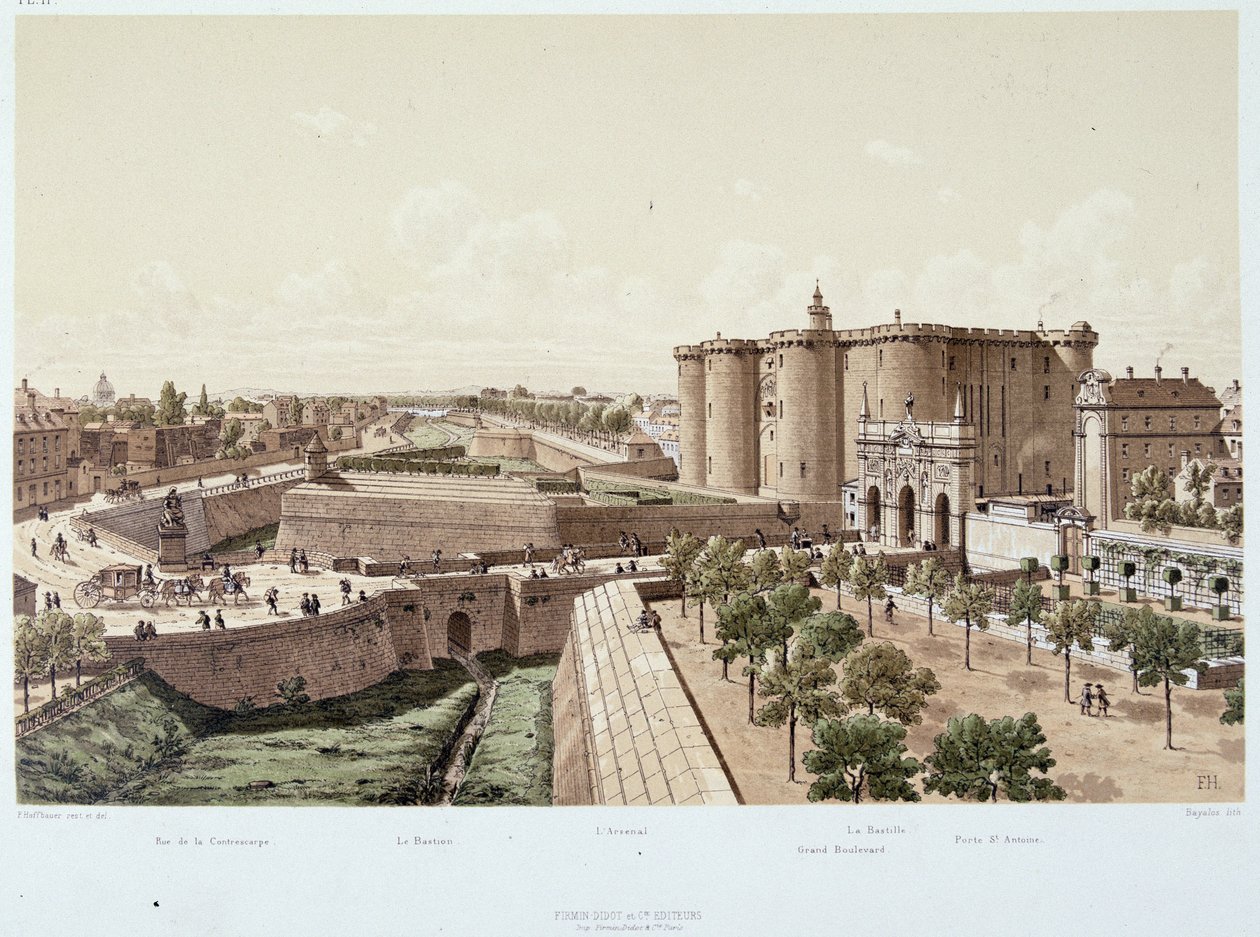 Die Bastille im Jahr 1740 (das Gefängnis) - aus „Paris à travers les âges“, Ende 19. Jahrhundert von Unknown artist