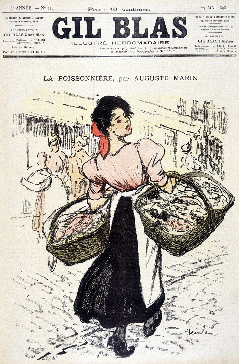 La fishonnière von Auguste Marin. In „Gil Blas“, am 27.05.1898 von Unknown artist