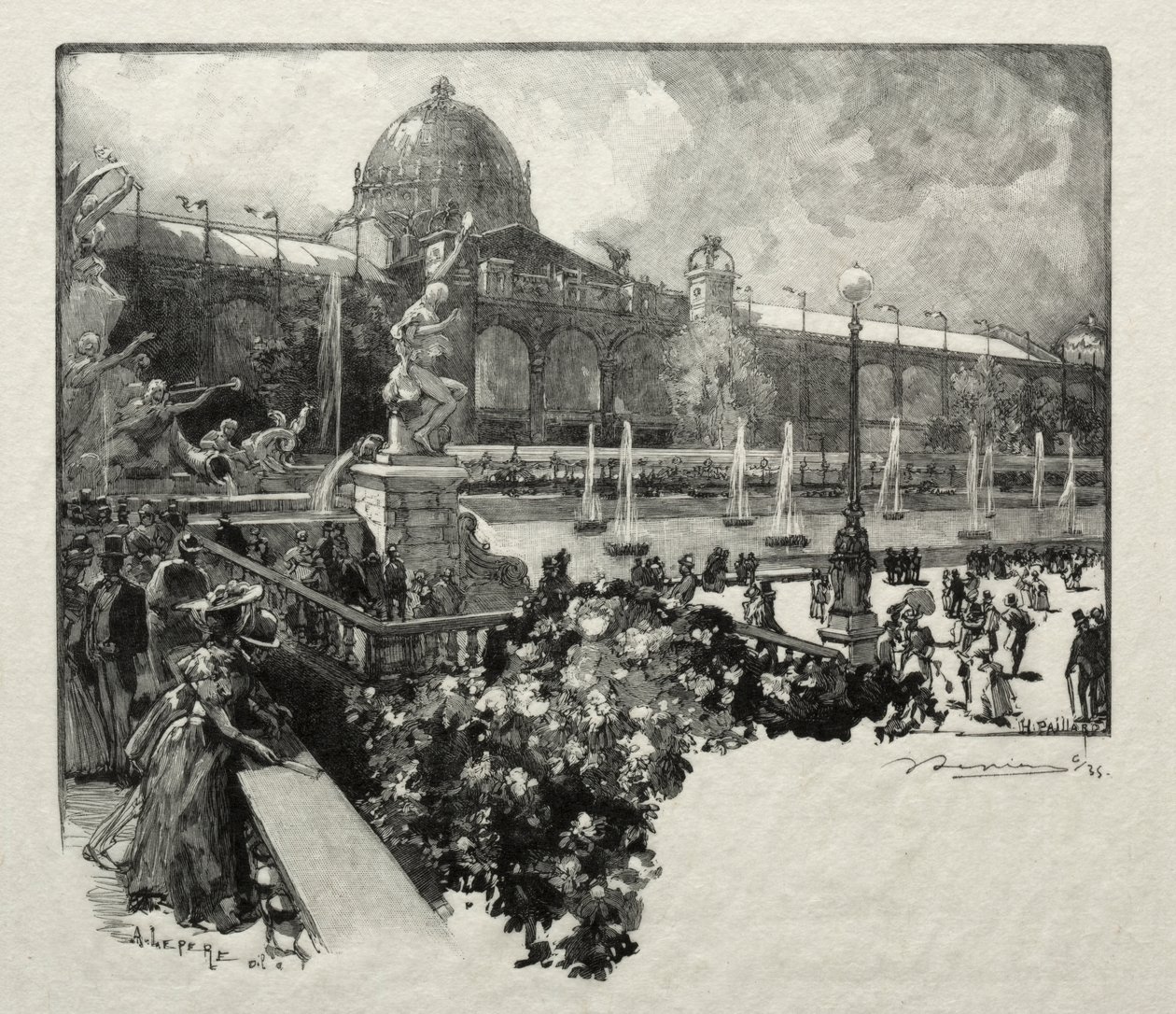Der Palast der freien Künste, Außenansicht von Unknown artist