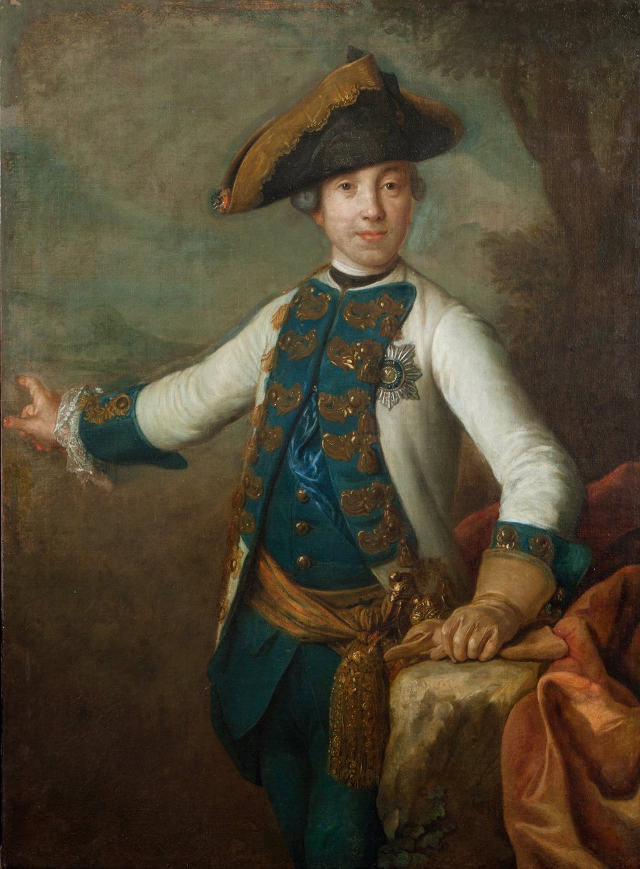 Der Zar Peter III. von Russland - Porträt des Zaren Peter III. von Russland (1728-1762), Anonym. Staatliches Historisches Museum, Moskau von Unknown artist