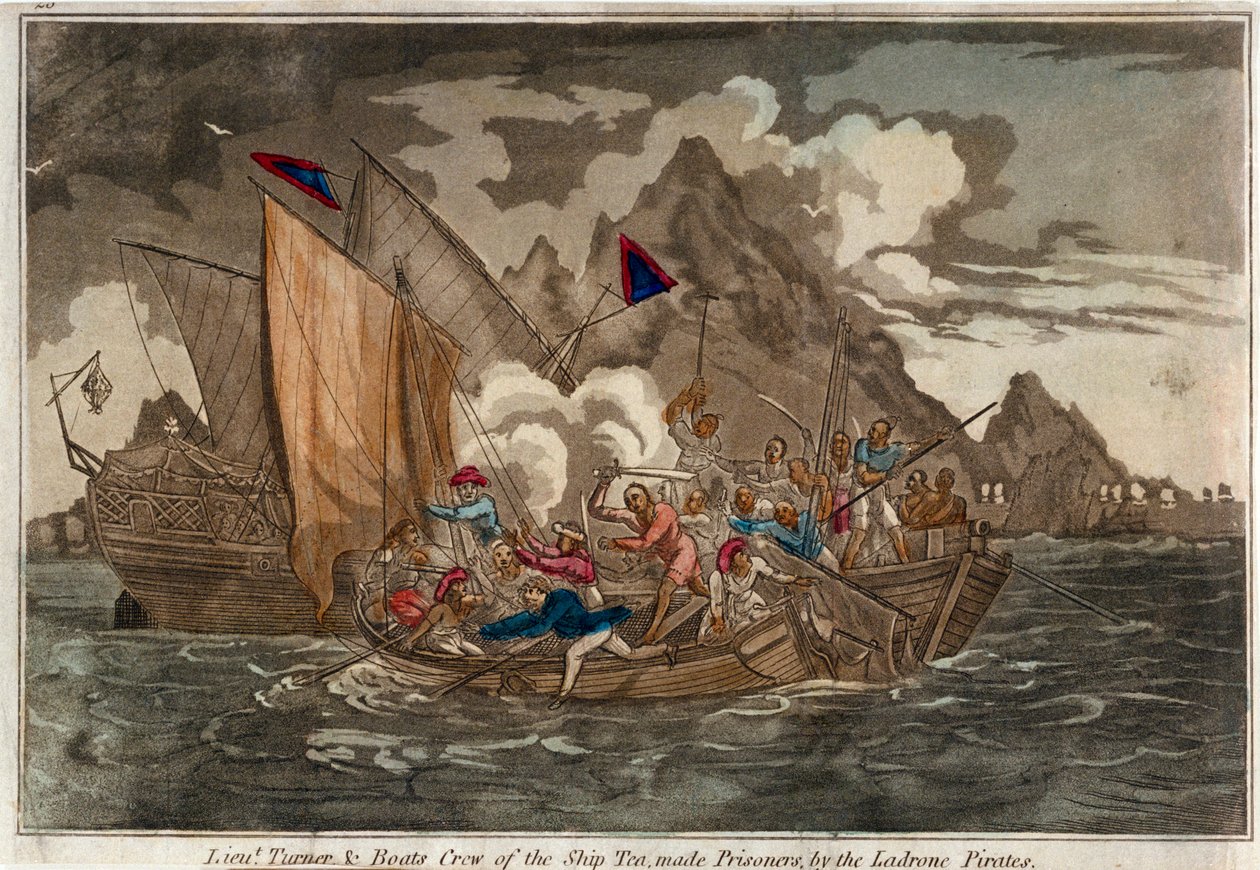 Leutnant Turner und die Bootsbesatzung des Schiffes 