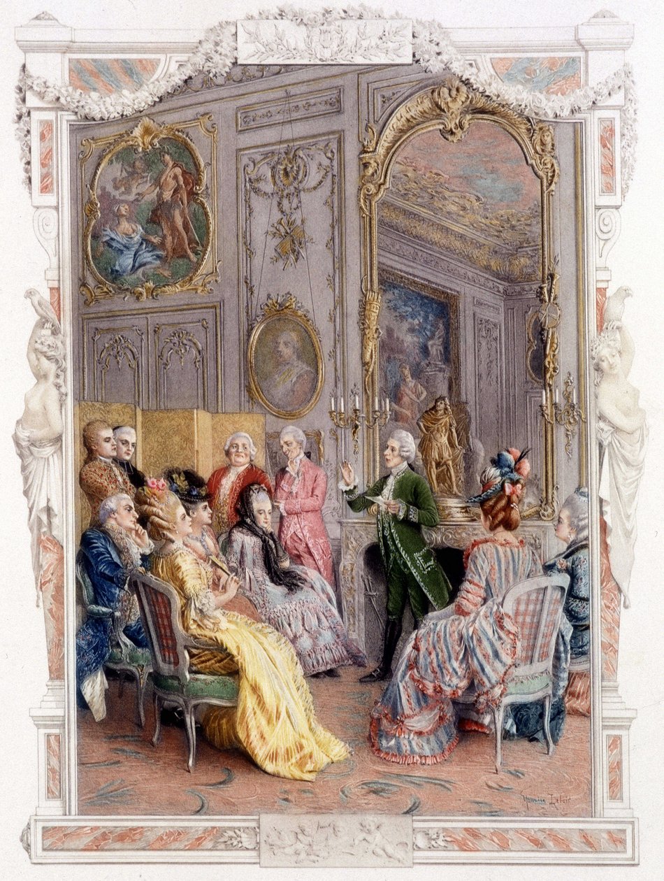 Literarische Messe im 18. Jahrhundert - in „Eine Frau von Qualität im vergangenen Jahrhundert“ von Unknown artist