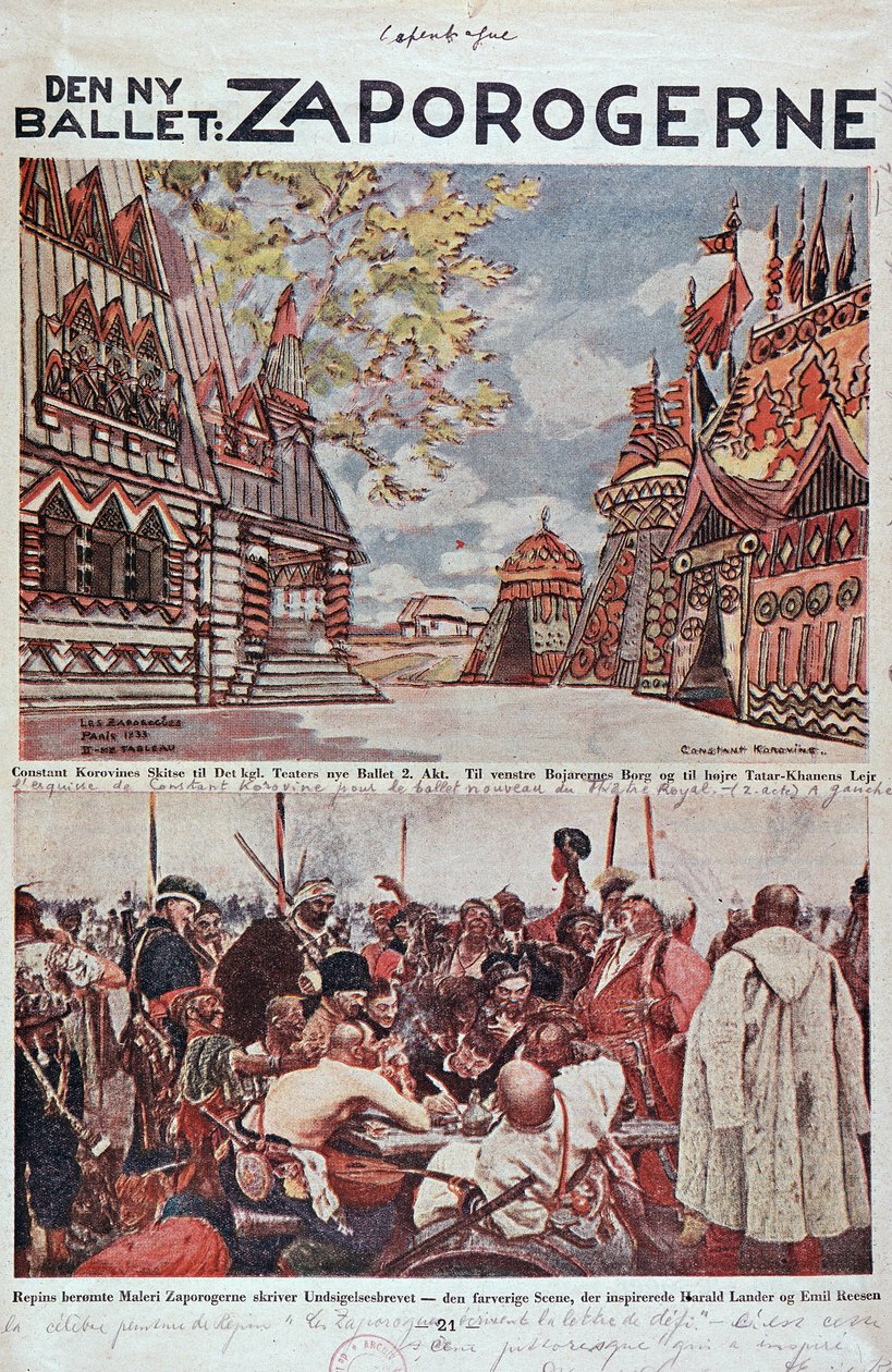 Lyrisches Theater: Die Saporoger (Zaporogerne) - Opernbibliothek von Unknown artist
