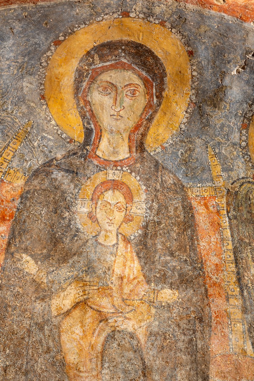 Madonna und Kind zwischen den Erzengeln, (Detail) von Unknown artist