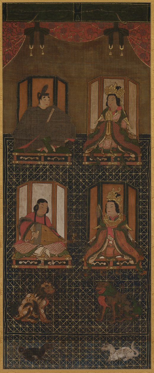 Mandala der vier Gottheiten des Berges Kōya von Unknown artist