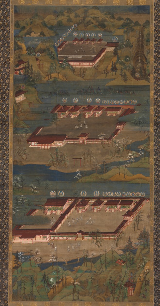 Mandala der drei Schreine von Kumano von Unknown artist
