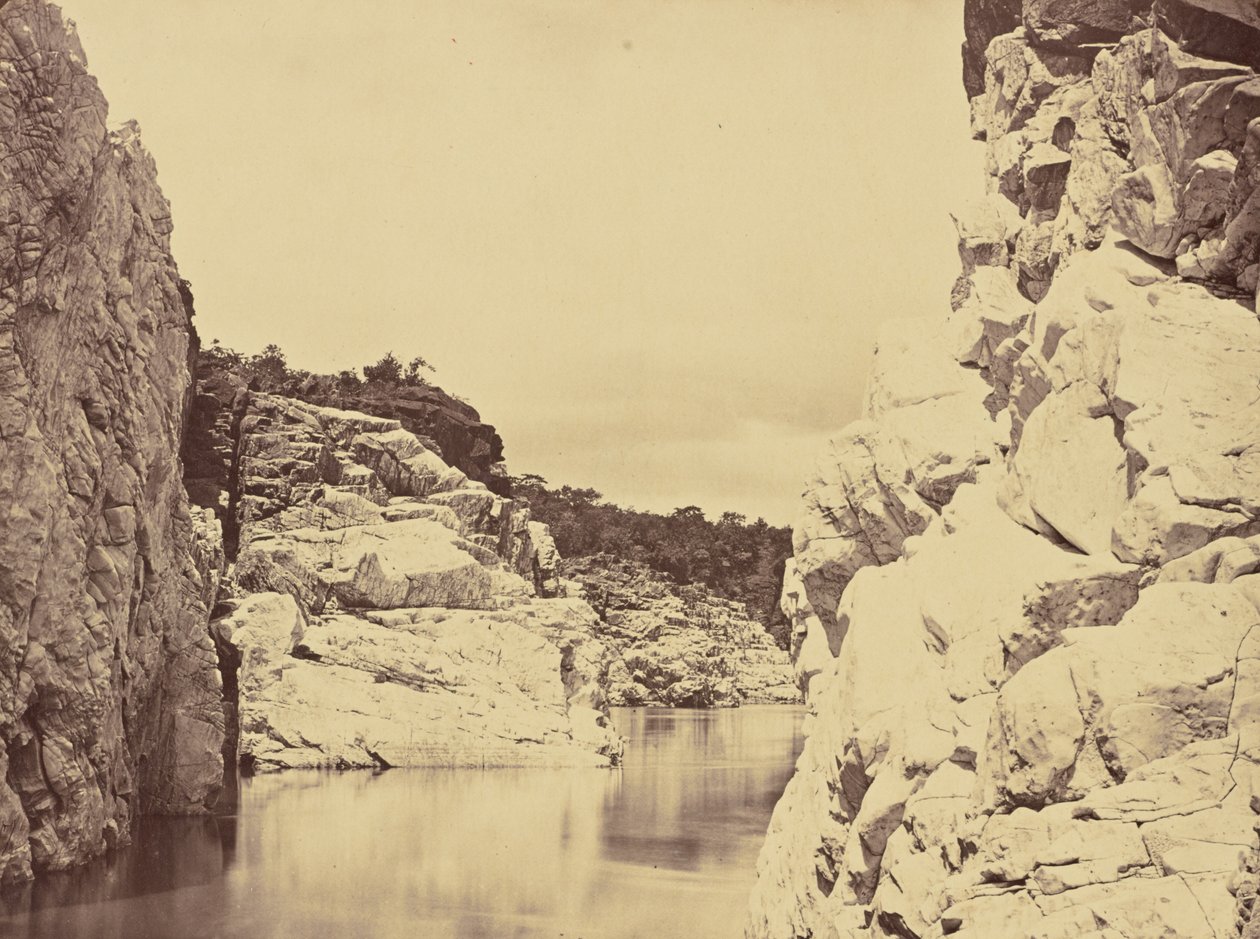 Marmor Felsen am Nerbudda von Unknown artist