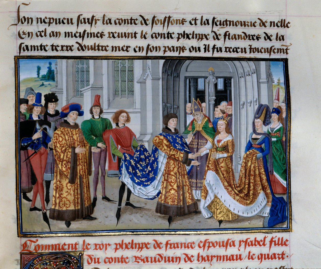 Hochzeit von Philippe Auguste und Isabelle de Hainault am 28. April 1181 von Unknown artist
