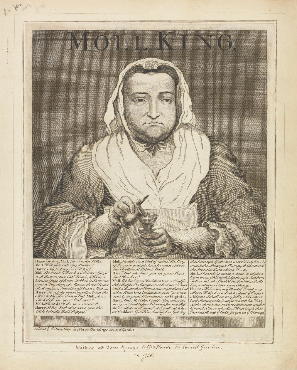 Moll King (Breitseite graviertes Porträt der berüchtigten Geliebten des King