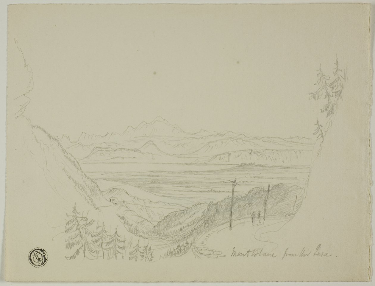 Mont Blanc vom Jura aus von Unknown artist