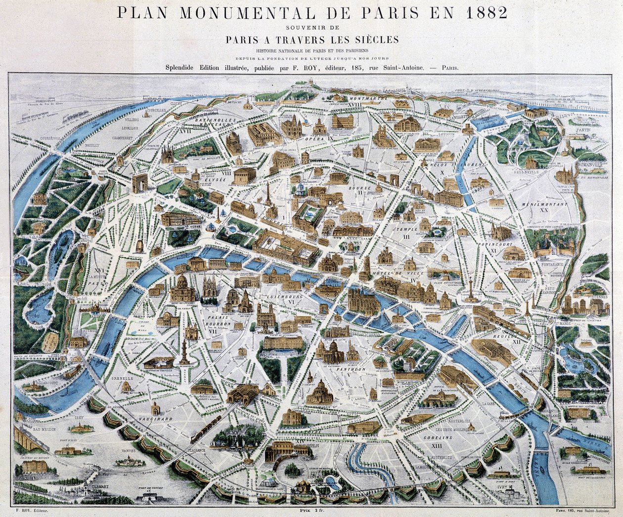 Monumentalplan von Paris im Jahr 1882 von Unknown artist