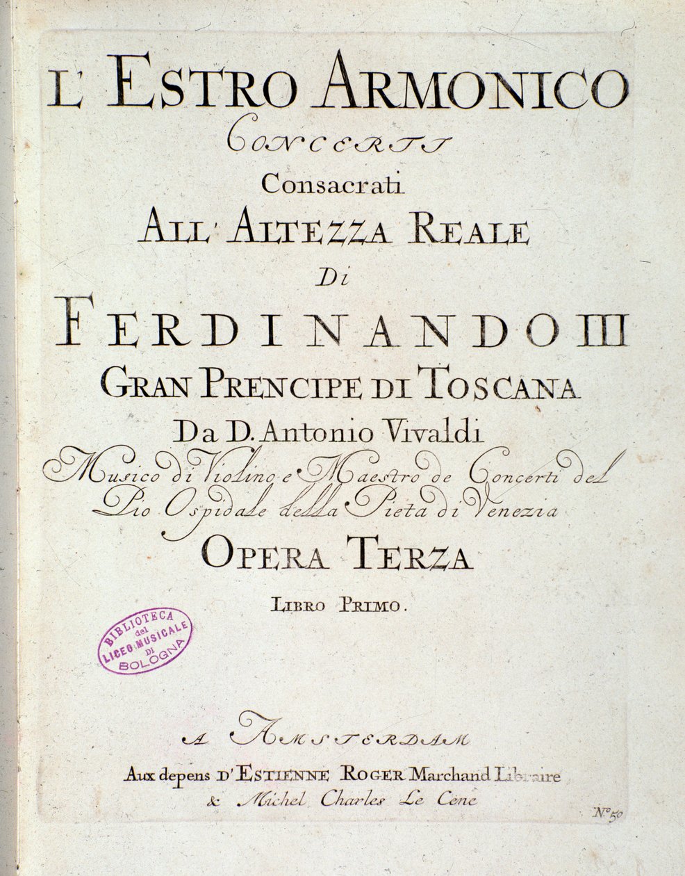 Seite der Partitur von L