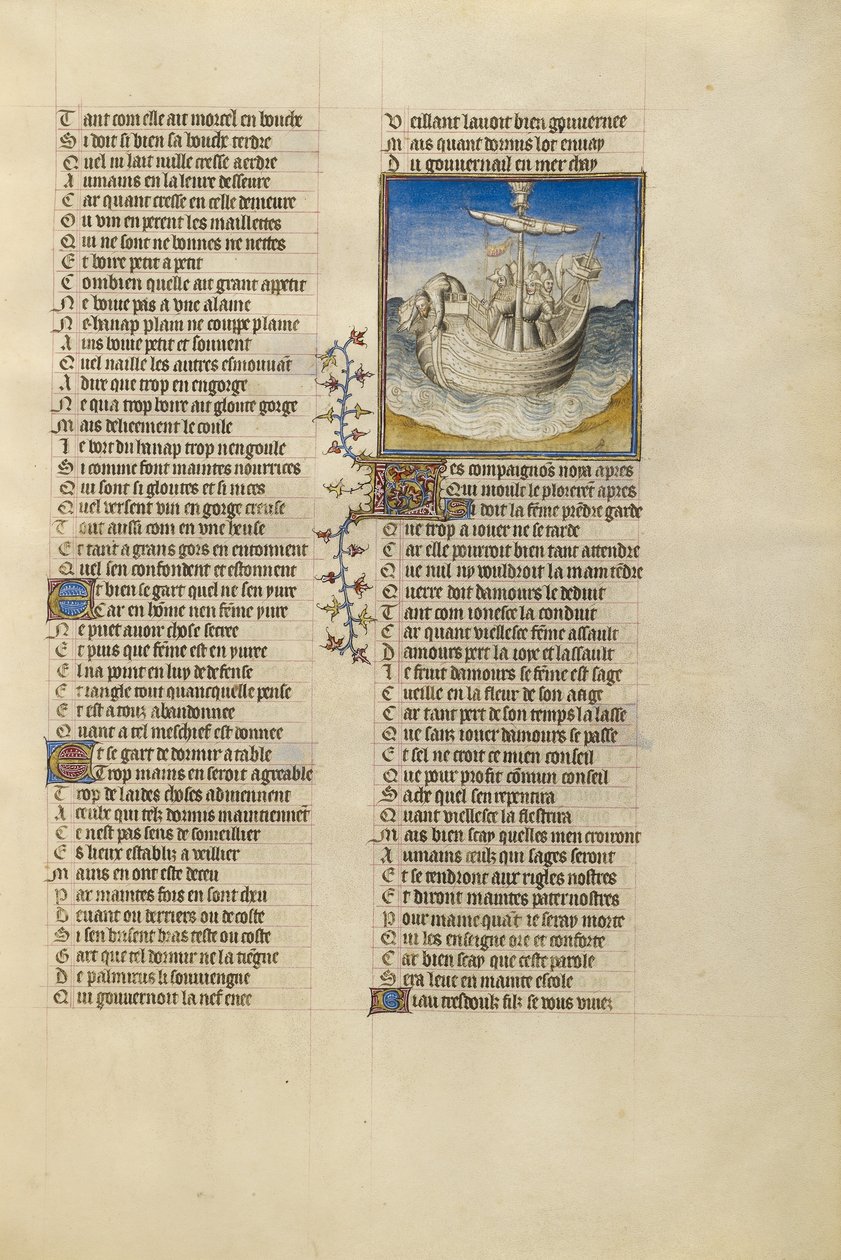Palinurus stürzt von Aeneas