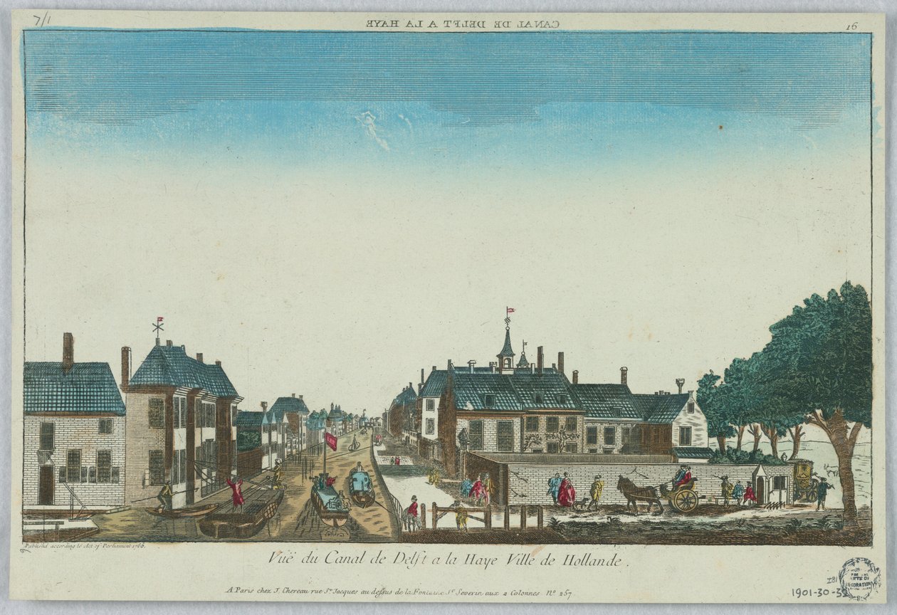 Guckkasten, Blick auf den Kanal von Delft in Den Haag, Stadt Holland, 16 von Unknown artist