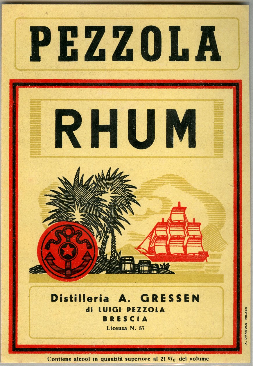 Pezzola Rum Alkoholwerbung von Unknown artist