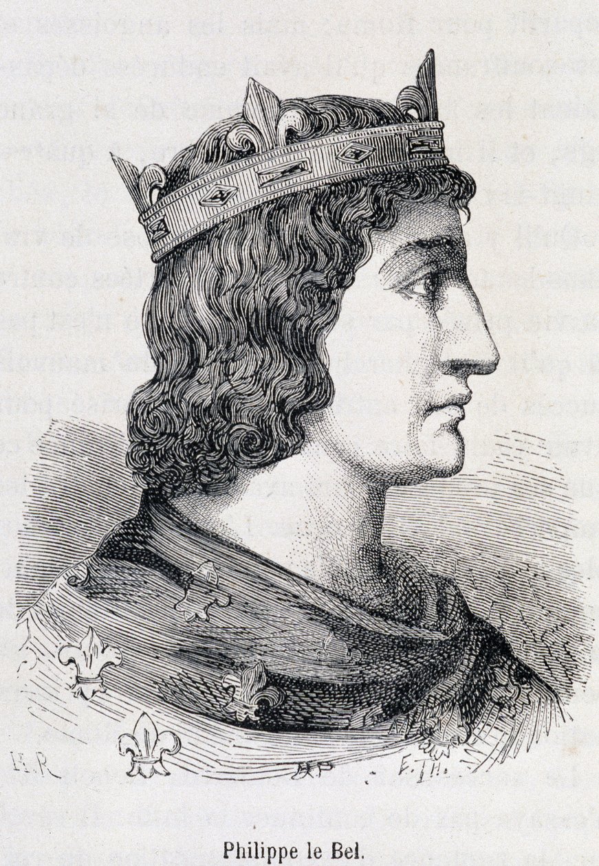 Philipp IV. der Schöne (1268 - 1314) - in „Histoire de France populaire“ von Henri Martin, Jouvet, Paris, T.1 von Unknown artist