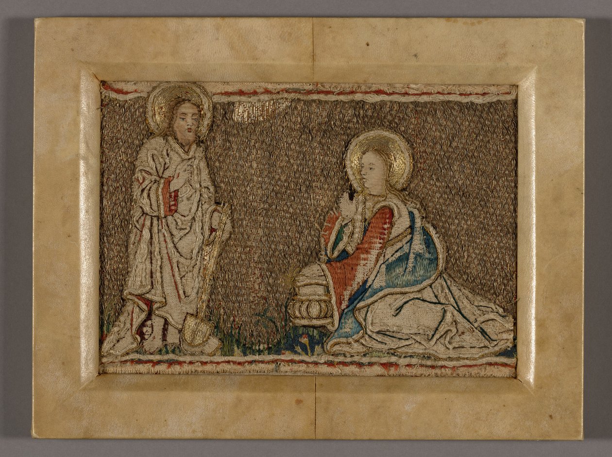 Bild (Wahrscheinlich von einem Orphrey-Band, das Christus vor Maria Magdalena darstellt) von Unknown artist