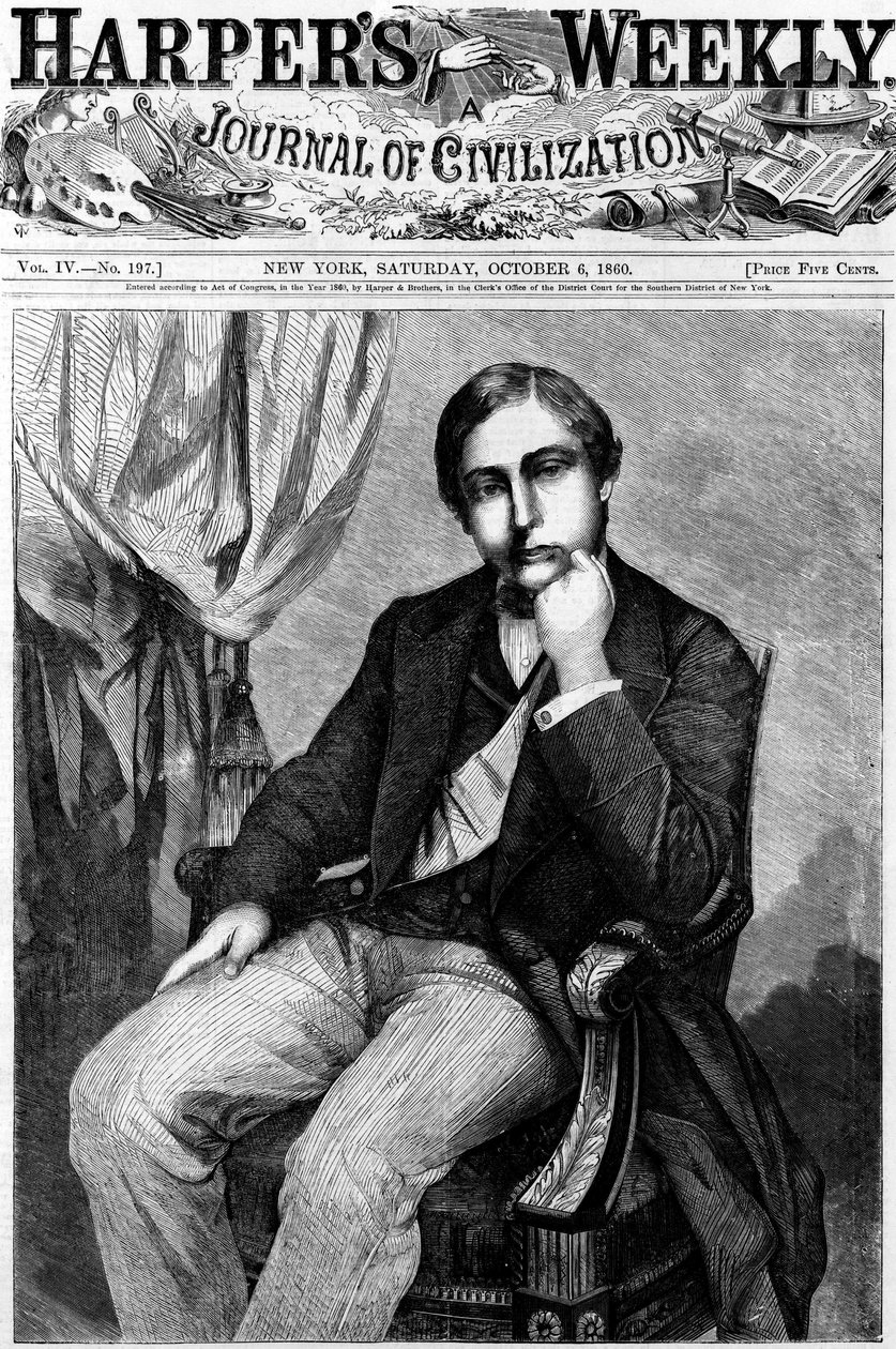 Porträt von Albert Edward, Prinz von Wales (Edward VII) (1841-1910). Titelblatt von Harper