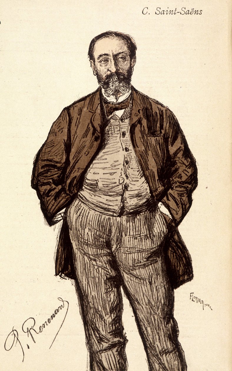 Porträt von Camille Saint-Saëns (1835-1921), französischer Komponist. von Unknown artist